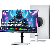 KTC MiniLED Gaming Monitor 27 Inch | 4K@160Hz, FHD@320Hz Seamless Switching | 1152 Zoll Local Dimming | VESA Display HDR1400 | 1