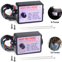12V-24V 8 Sound and 12 Sound Musical Electronic Horn Controller 3+Pro Horn Speaker Sound Control Box Unit with Volume Switching