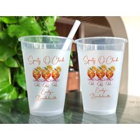 Spritz O'Clock Frosted Cups/Aperol Bachelorette Party Cups Decors/Personalized Bachelorette Favors for Bridesmaids/Bridal Shower