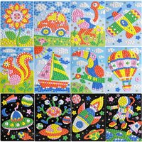 Creative Kids Game Early Educational DIY Kits 3D Mosaics Puzzle drawing toys Stickers EVA Foam