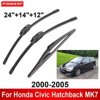 1/2/3/4/6PCS Car Wiper For Honda Civic Hatchback MK7 2000-2005 Front Rear Wiper Blades Brushes Auto Accessories 2002 2003 2004