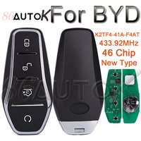 Car Remote Key 433.92MHz ID46 Chip for BYD Dolphin Qin PLUS DM-i Qin PLUS EV Yuan PLUS SONG Pro Plus K2TF4-41A-F4AT Car Key
