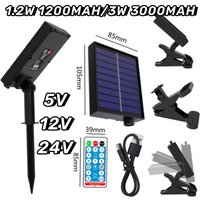 3.7V 2400MAH 2.4W Solar Battery Box with Remote Control 5V 12V 24V 1.2W 1200MAH 3W 3000MAH