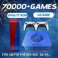 Dual System GD10 Plug&Play on TV I3-3110M Game Console 500G/1T ROM 70000+Games For Wii PS2 N64 PSP GameCube N64 Wireless handle