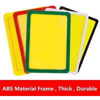 5 Pieces A6 Magnetic Warehouse Classification Label Sign Holder Stand Frame Supermarket Price Listing Poster Holder Frame