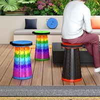 Regenbogen-Klappstuhl, tragbarer und einziehbarer Stuhl für den Heimgebrauch. Outdoor-Camping-Picknick-Angelhocker. Hohe Tragfähigkeit