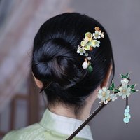 Wood Tassel Step Shaking Hair Stick For Women Ancient Hairpin Flower Chopstick For Bun Updo Fashion Hair Accessories Gifts