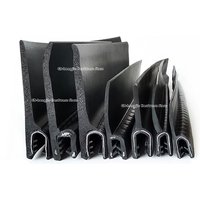 F U h Corner Shape Door Weather Strip Rubber Sealing Bar Metal Wood Panel Board Sheet Clamping Groove Edge Shield Anti-Collision