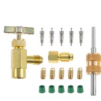 7/16” Female to 1/4” Male Self-Sealing Can Tap Adapter for Upright Charging Self-Sealing and K-28 Compatible Refrigerant Cans