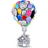 925 Sterling Silver Hot Air Balloon House Charms Multicolor Enamel CZ Dangle Beads Fit Bracelet Women Jewelry Gift
