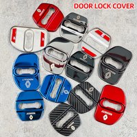 4Pcs Car Door Lock Cover Stainless Steel Protection Accessories For Renault RS Koleos Captur Kadjar Megane 2 3 Clio 4 Scenic