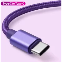66W 5A Nylon 1m 2m 3m USB C To Type C Fast Charging Cable for Iphone 15 16 Pro Max Samsung S24 Xiaomi OPPO Charging Cable