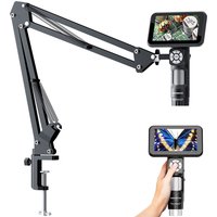 Andonstar AD115-ARM Digital Microscope 5 inch IPS Screen Soldering Microscope with Flexible Arm for Electronics PCB Soldering