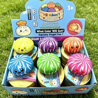 Rainbow Baozi Pinch Le Decompression Toy Slow Rebound Simulation Xiaolongbao Desktop Ornament Blind Box Gift