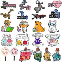 Creative Science Brooch Chemistry Rainbow Test Tube DNA Microscope Molecular Formula Cat Dog Doctor Badge Punk Lapel Pin Jewelry
