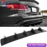 LAICY For Benz W212 AMG E63 Car Rear Diffuser Shark Fins Bumper Splitter Chin Spoiler Lip Black Shunt Rear Bumper Lip
