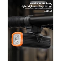 AliExpress West Biking WEST BIKING Bike Light 600LM Handlebar&Hoisting Bicycle Headlight IPX5 Waterproof Type-C Charging Cycling Front Light Flashlight