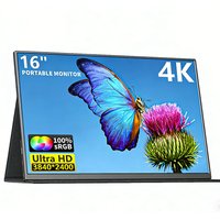 16'' QHD 4K Portable Monitor 3840x2400 16:10 IPS Screen Extend Monitor For Laptop XBox PS4 / 5 Switch TV Box PC Extension Mobile