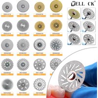 10pcs Dental Lab Ultra Thin Cutting Disc Double Sided Diamond Disk for Separating Polishing Ceramic Crown Plaster Dental Tools