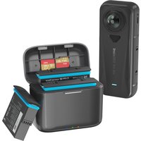 aMagisn Portable Charging Case for Insta360 X4 Air ,20W PD3.0 Fast Charger with 2-Battery & 2 MicroSD Card Storage, for X4Air