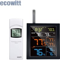 Ecowitt WN1821 WiFi Weather Station, inclu 4.9 inch LCD Display w/Built-in CO2 Detector, Thermo-hygrometer, Barometer and WN31
