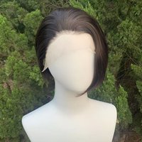 Dark Brown Color Short Synthetic Lace Front Wigs for Women Bob Wig with Natural Hairline 13X4 Glueless Lace Wigs Cosplay Wigs