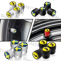 4Pcs Car Styling Moose Test Deer Logo Swedish Flag Badge Car Wheel Tire Air Valve Cap Dust Cover For Volvo V40 V60 XC40 XC60 S90