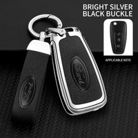 Leather Car Remote key Cover Case Protector for Ford Focus C MAX S MAX Mondeo Ranger Galaxy Transit Tourneo Custom Ecosport