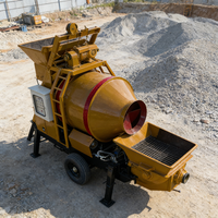 Electric Concrete Mixer With Pump Machine Concrete Pump Portable Cement Mixer Diesel Concrete Pump House Construction Use