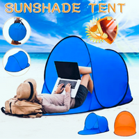 Outdoor quick opening tent single person sun protection and shading portable beach camping automatic folding lightweight tent