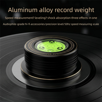 HIFIDIY Aluminum Alloy Universal 50Hz LP Vinyl Record Player Disc Turntable Stabilizer with Level Weight Clamp Music Player