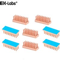 8PCS/Lot Copper Radiator Cooler Heatsink DIY Cooling For Memory RAM VGA DDR GPU IC Chipset With 2W/mK Thermal Tape Assembled