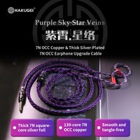 HAKUGEI Purple Sky ยท Star Veins ยท 7N OCC Copper & Thick Silver-Plated 7N OCC Earphone Upgrade Cable 3.5 4.4 HiFi