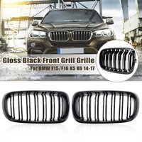 Glossy Black Racing Grills For BMW X5 F15 X6 F16 X5M F85 X6M F86 2014-2017 Car Grille Grill Front Kidney 51712334708 51712334710