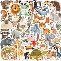 50Pcs Cute Childrens Book Paintings Animals Stickers Aesthetic Decal Luggage Skateboard Cute Graffiti Girl Boy Stickers