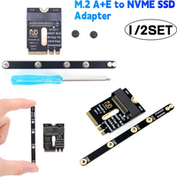 M.2 A+E To NVME SSD Adapter A/E Key To M Key PCIE 4.0 Riser Card W/ Bracket M2 WIFI Interface for 2230 2242 2260 2280 NVME SSD