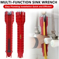 8 In 1/14 In 1 Sink Faucet Wrench Multifunction Plumbing Water Wrench Hand Tools Pipe Wrench Plumbing Universal Repair Tool