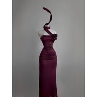 Sexy Strapless Backless Long Dress Women 2025 Summer Fashion Ribbon Flower Party Evening Dresses Elegant Sleeveless Bodycon Robe