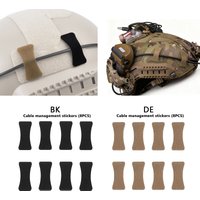 Tactical Helmet Cable Management Kits NVG Comms Wires Cord Collected Organizer Hook&Loop Straps Hunting Airsoft Accessories 8pcs