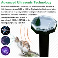 Mole Repellents Solar Powered Ultrasonic Mouse Snake Pest Repeller Waterproof Sonic Repellers for Outdoor Garden Farm1pcs