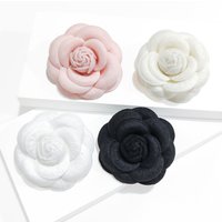 New Retro Camellia Flower Brooch For Women Luxury Design Classic Clothing Laple Pins Accessories Fabric Flower Brooches Jewelry