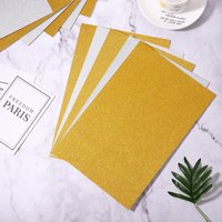 10Pcs Colored Glitter Cardstock Sparkly Paper Sheets for Kids Crafts Safe Non-Toxic Shiny Paper Gold Silver A4 Size for School