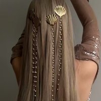New Shell Pearl Hair Clip Retro Personality Fashion Back Head Duckbill Clip Light Luxury High Grade Hair Accessories for Women