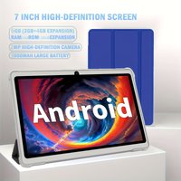 COLORROOM Android 11 tablet, 7-inch with protective case, 6GB (2+4 expandable) RAM+32GB storage, quad core processor