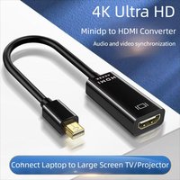 4K Mini DisplayPort to HDMI-compatible Adapter Male Mini DP to Female HDMI-Compatible Cable Converter for Apple MacBook Air Pro