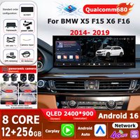 12.3"Android 16 For BMW X5 F15 X6 F16 2014-2019 NBT EVO Car GPS Navigation Car Radio Stereo Multimedia Wireless Carplay WiFi BT