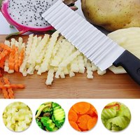 1 Pcs Stainless Steel Wavy French Fries Cutter Potato Slicer Vegetable Chopper Durable Kitchen Gadgets