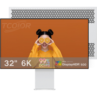 TCOLOR 32" 6K 60HZ IPS Panel 99% DCI-P3 Low Blue Light Eye Care for Design - Ultra HD (UHD) Monitor Designer Color Studio