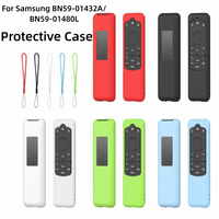 Silikon-TV-Fernbedienungsabdeckung mit Trageband, stoßfeste TV-Fernbedienungshülle für Samsung BN59-01432A/BN59-01480L