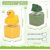 Rechargeable Squeeze Stress Relief Toy Cute Frog Keychain Pendant With Sound Portable Decompression Artifact Gift For Boys